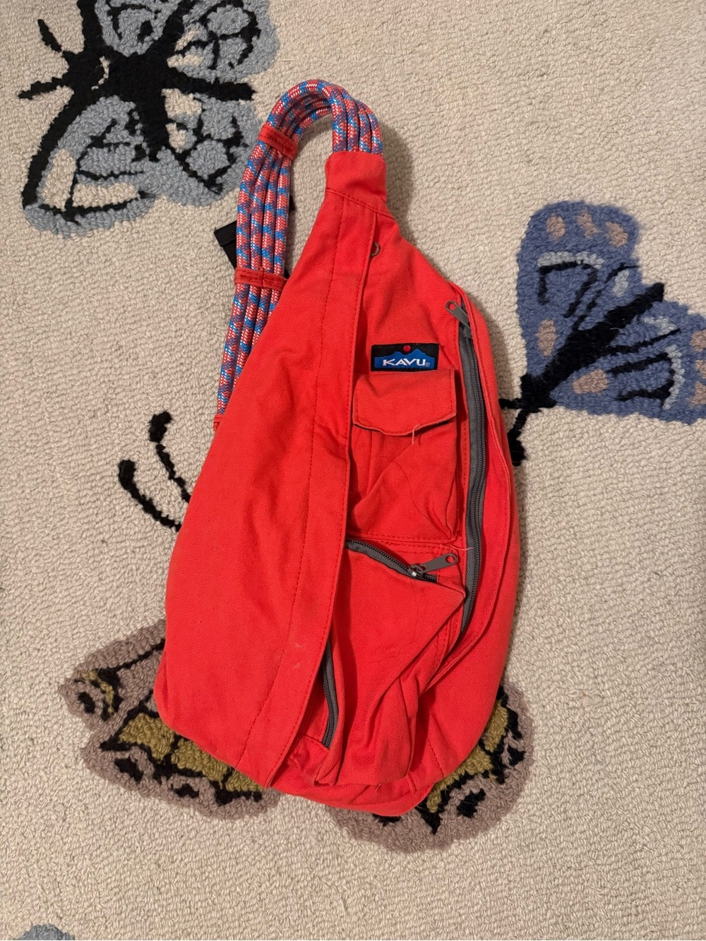 Kavu Orange Sling Rope Bag